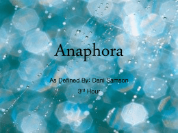 Anaphora - WordPress.com