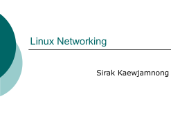 Linux Networking - www.cp.su.ac.th