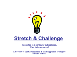 Stretch & Challenge - St Mary's Church of England High School