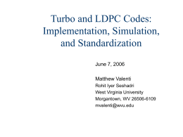 Turbo and LDPC Codes - West Virginia University