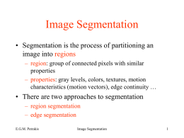 Image Segmentation - INTELLIGENCE: Lab Description