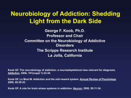 The Neurobiology of Alcoholism: Insights from the Dark