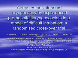 Airtraq versus standard laryngoscopy by experienced pre