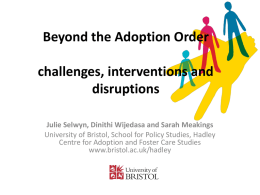 Beyond the Adoption Order: Adoption disruption and
