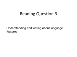 Reading Question 2 - Seaford Head School