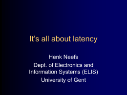 It’s all about latency