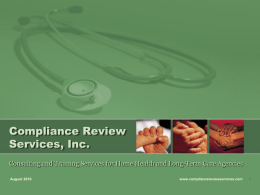 Return Document - Compliance Review Services, Inc.