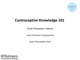 Contraception Overview