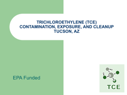 TCE Contamination of the Tucson Water Supply
