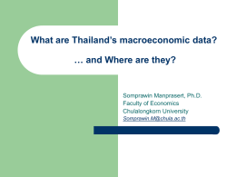 Introduction to Macroeconomics and Thailand’s Economic Data