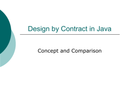 Design by Contract in Java