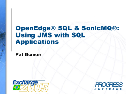 DB-07 OpenEdge SQL and Sonic