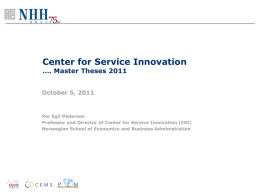 Center for Service Innovation