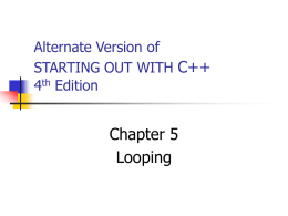 Powerpoint Slides for the Alternate Version of Starting