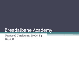 Breadalbane Academy