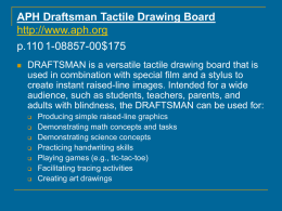 APH Draftsman Tactile Drawing Board http://www.aph.org p