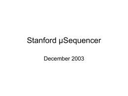Stanford MicroSequencer