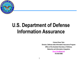 Defense-wide Information Assurance Program (DIAP)