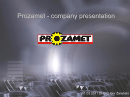 Prozamet - company presentation