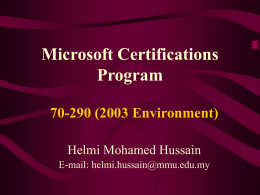 Microsoft Certification Program: MSITA 70-290