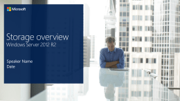 Storage overviewWindows Server 2012 R2