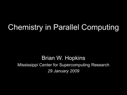 Parallel Computing in Chemistry