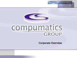 Corporate Overview1 - The Compumatics Group home page