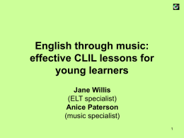 English through music: effective CLIL lessons for young
