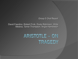 Aristotle – On Tragedy