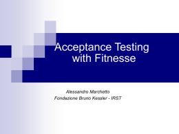 Acceptance Testing with Fitnesse