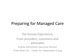 Preparing for Managed Care