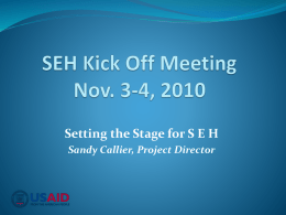 SEH Launch Event, Nov. 3