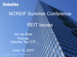 NCREIF Summer Conference REIT Issues
