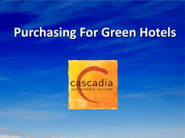 Purchasing for Green Hotels - Seattle