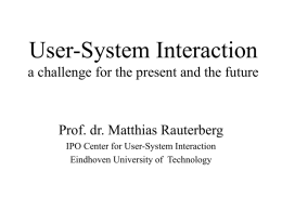 User-System Interaction