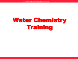 Water Chemistry Training