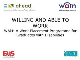 WAM Programme 2008/09 - National Disability Authority
