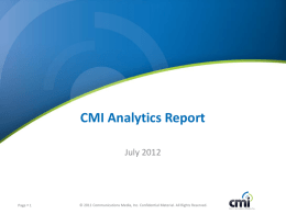 CMIMedia.com Analytics