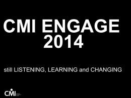 CMI eNGAGE 2014 - Chartered Management Institute