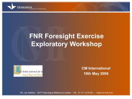 Launch Event - FNR Foresight