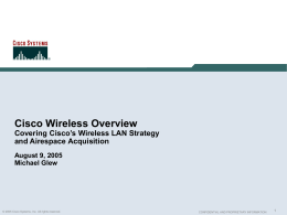 Cisco WLAN Field Sales Guide