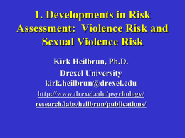 Risk Assessment With Sexual Offenders: Approaches