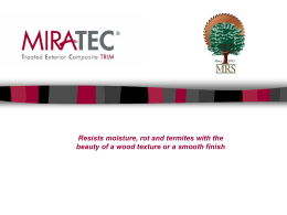 MiraTEC Overview - Manufacturers Reserve Supply