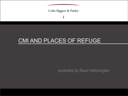 CMI AND PLACES OF REFUGE