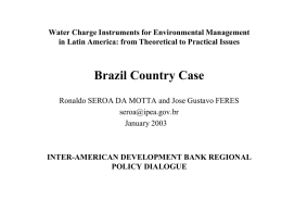 Country Case: Brazil Outline