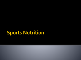 Sports Nutrition - Columbia Public Schools