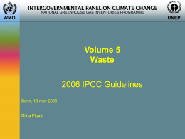 2006 IPCC Guidelines on National Greenhouse Gas Inventories