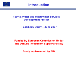 Pljevlja and EPPF Presentation