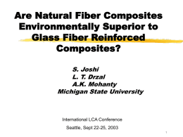 Comparative Life Cycle Analysis (LCA) of Natural Fiber