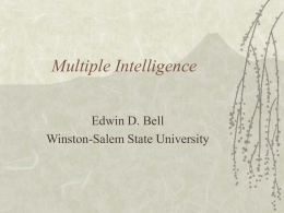 Multiple Intelligence - Winston
